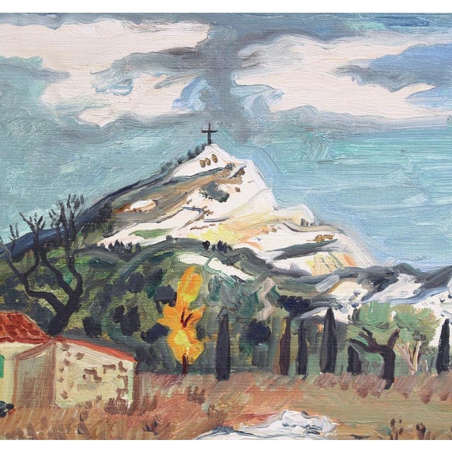 Yves Brayer, Mont Sainte-Victoire, 1960s, Oil on Canvas, Framed For Sale - Image 10 of 18