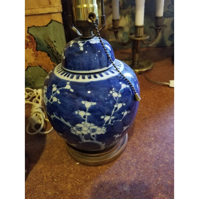 Pair Of Blue And White Chinese Ginger Jar Lamps Chairish