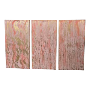 Zen Pink Waterfall Triptych Canvas Art, Designed by Cheryl P. Kohloff