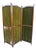 Austrian Secession Three-Panel Paravent in Olive Green Textile, 1910s For Sale