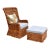 1960s Michael Taylor for Baker Braided Wicker Wingback Ottoman Set For Sale