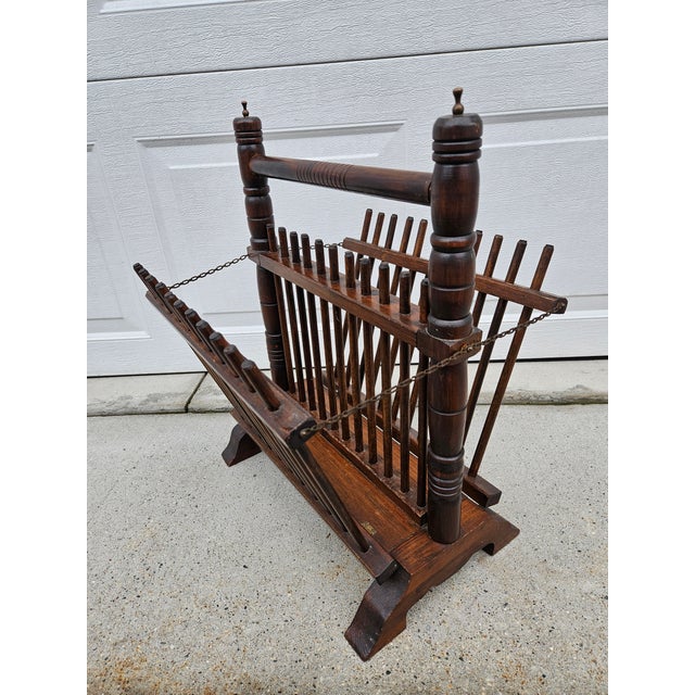 1930s Arts and Crafts Wooden Magazine Rack For Sale - Image 11 of 15