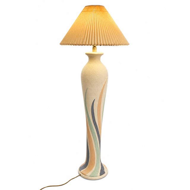 1980s 1980s Postmodern Plaster Floor Lamp For Sale - Image 5 of 7