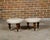 19th Century Pair of English Mahogany Stools with 19th Century Turned Legs on Casters For Sale - Image 5 of 10