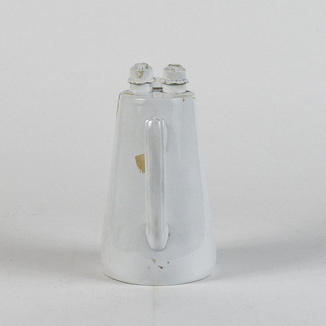 Blue Double Ceramic Jug from SCR G. Richard, Milan, 1874 For Sale - Image 8 of 9