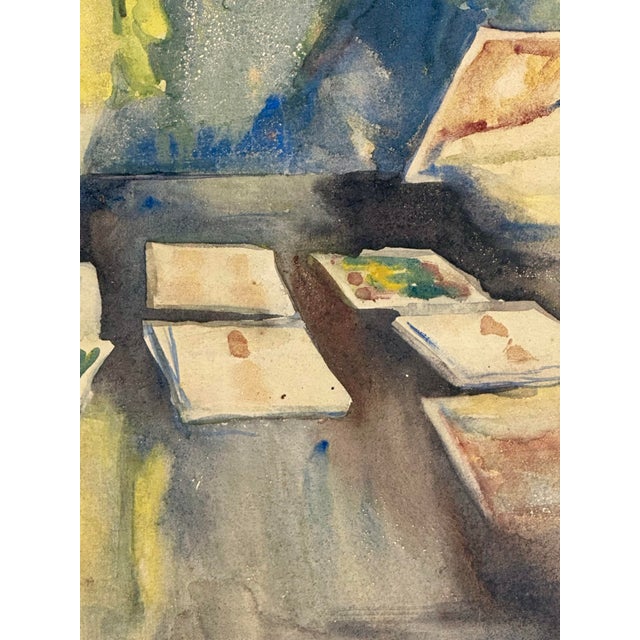 1920s American Ashcan School Watercolor Painting Circa 1920 by Louise Buckingham Mansfield. For Sale - Image 5 of 11