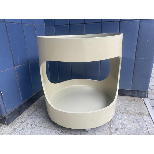 Mid-Century Modern Space Age Side Table with Glass Plate from Opal Möbel For Sale - Image 3 of 18