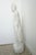 Asian Standing Buddha Mandalay Style in Hand Carved White Marble For Sale - Image 3 of 10