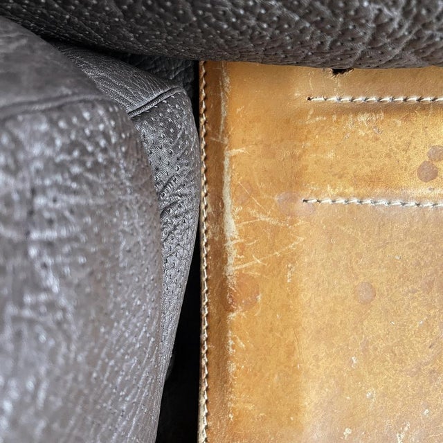 Italian Modern Black Leather Diesis Sofa attributed to Antonio Citterio and Paolo Nava for B&B Italia, 1980s For Sale - Image 11 of 18