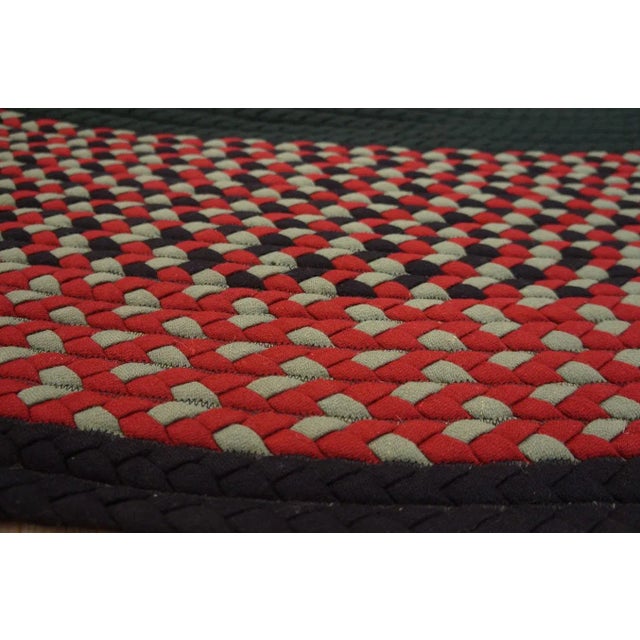 Black 1980s American Braided Rug For Sale - Image 8 of 9