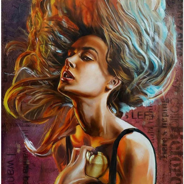 Simona Zecca, Sudden Blast, Oil Painting on Canvas For Sale - Image 4 of 4