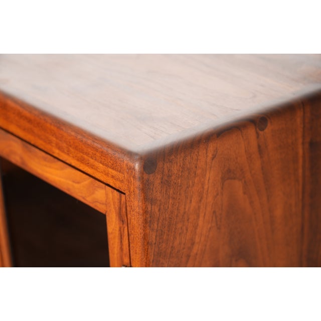 Brown Vintage Sonrise Audio Systems Solid Walnut Stereo & Record Cabinet For Sale - Image 8 of 10