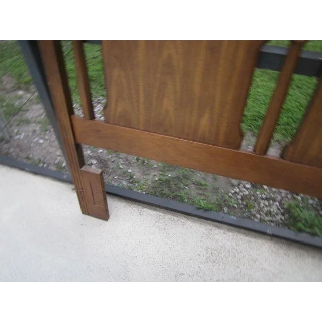 Contemporary 1970s Vintage Contemporary Wood Queen Headboard Augusta Staunton Pecan For Sale - Image 3 of 12