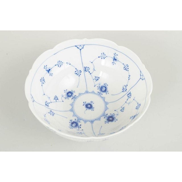 Royal Copenhagen Blue Fluted Plain bowl, 1963. Rare bowl in Blue Fluted Plain, made in the classic fluted form and...