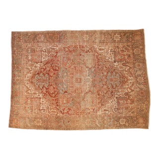 Vintage Distressed Heriz Carpet - 8'3" x 11'6" For Sale