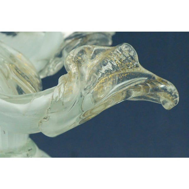 20th Century Murano Opaline Glass Sculpture of a Lady with Red and Gold Glass Paste attributed to Archimede Seguso, Italy For Sale - Image 14 of 18