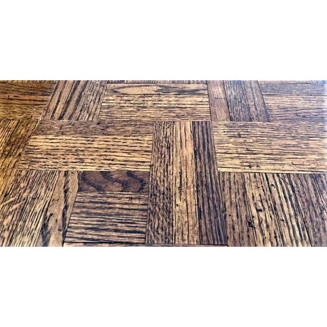 Late 20th Century Century Furniture Company Large 96" Vintage French Country Oak Parquetry Dining Table - Late 20th Century For Sale - Image 5 of 7