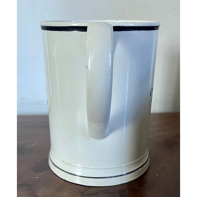 Cream 18th Century English Traditional Creamware Porter's Tankard Mug For Sale - Image 8 of 11