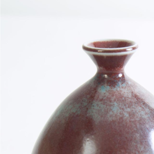 Gustavsberg Miniature Purple Vase by Berndt Friberg for Gustavsberg, 1960s For Sale - Image 4 of 8
