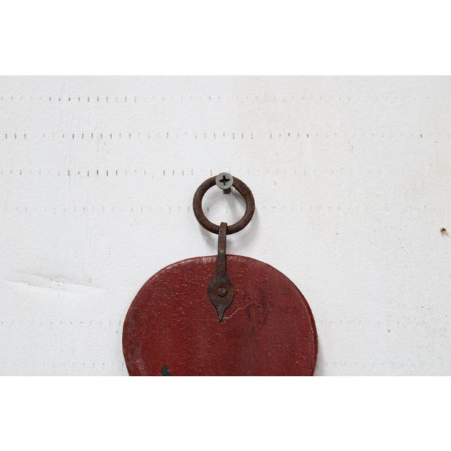 Brick Red Floral Wall Pocket Red For Sale - Image 8 of 10