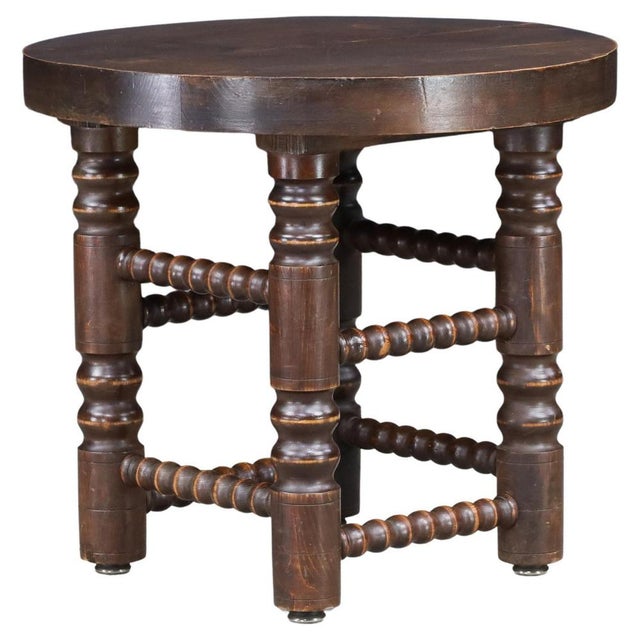 Charles Dudouyt Oak Side Table or Coffee Table, France, 1940s For Sale - Image 13 of 13