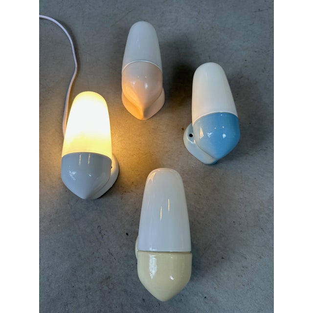 Glass Wall Lamps in Pastel Colors by Wilhelm Wagenfeld, Set of 4 For Sale - Image 7 of 18