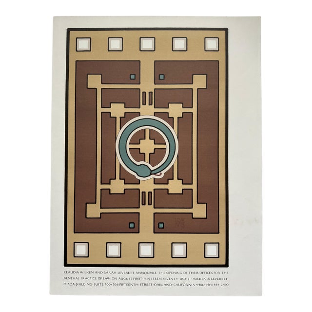 1978 David Lance Goines "Wilken & Leverett" Lithograph #75 For Sale