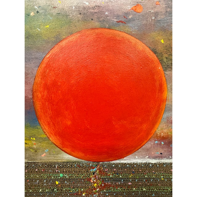 1990s Made Wianta Sunset Original Oil Painting, Signed For Sale - Image 5 of 12