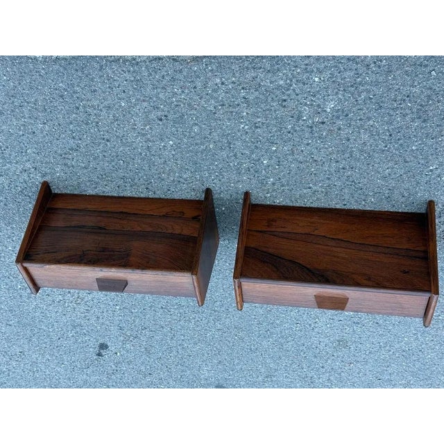 Floating Nightstands, Denmark, 1960s, Set of 2 For Sale - Image 4 of 12