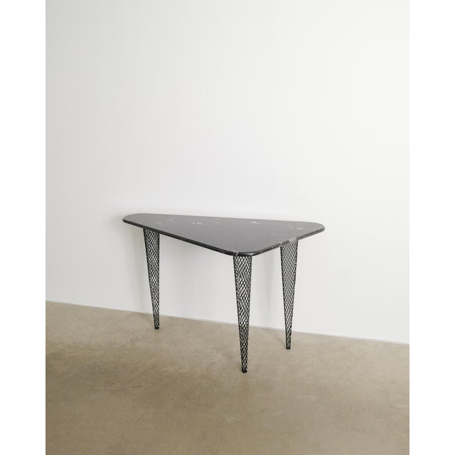 1980s Contemporary Black Sculptural 45 Degrees North Latitude Console Table by Shiro Kuramata, 1985 For Sale - Image 5 of 5