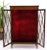 Individual Glass Pane Double Doors Pencil Inlay Flame Mahogany Show Case For Sale - Image 11 of 13
