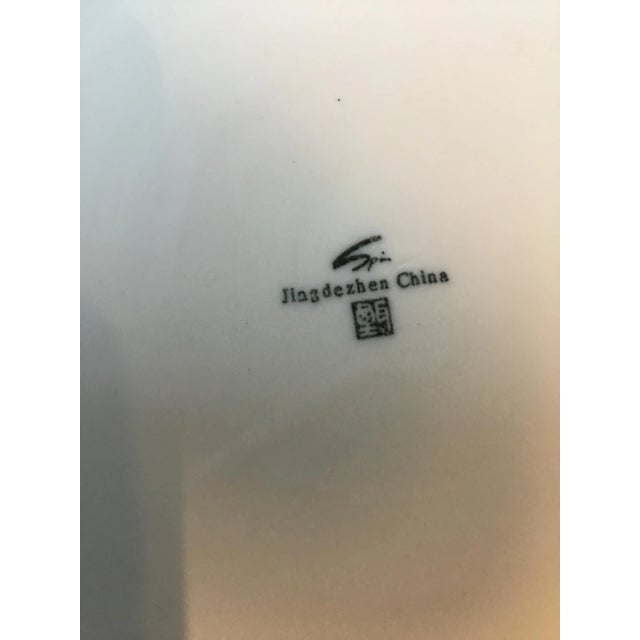 Early 21st Century Spin Ceramics Blue Stripe Vase For Sale - Image 5 of 7