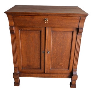 Antique Empire Oak Sideboard For Sale