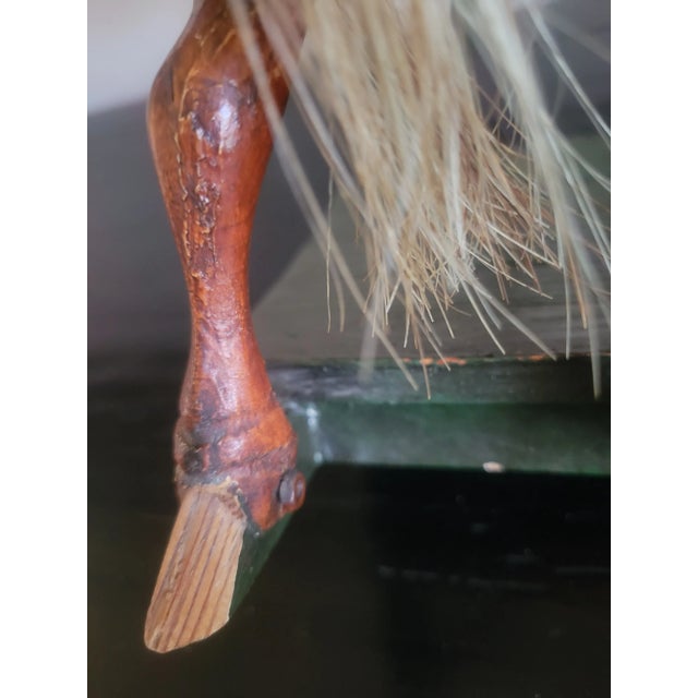 Vintage Wooden Rocking Horse For Sale - Image 9 of 13