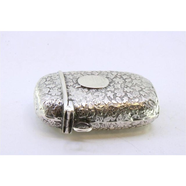 Silver Matchbox with Engraved Plant Motifs For Sale - Image 4 of 8