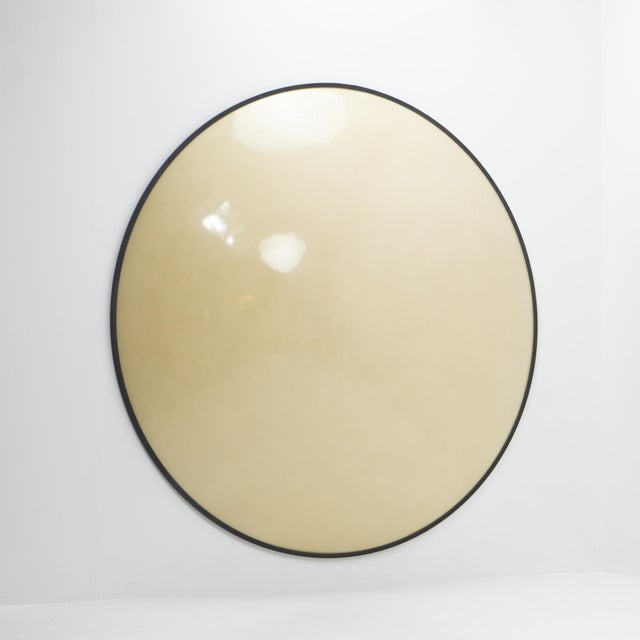 Postmodern Glassfibre Moon Wall Lamp with Metal Edge, Switzerland, 1990s For Sale - Image 11 of 11