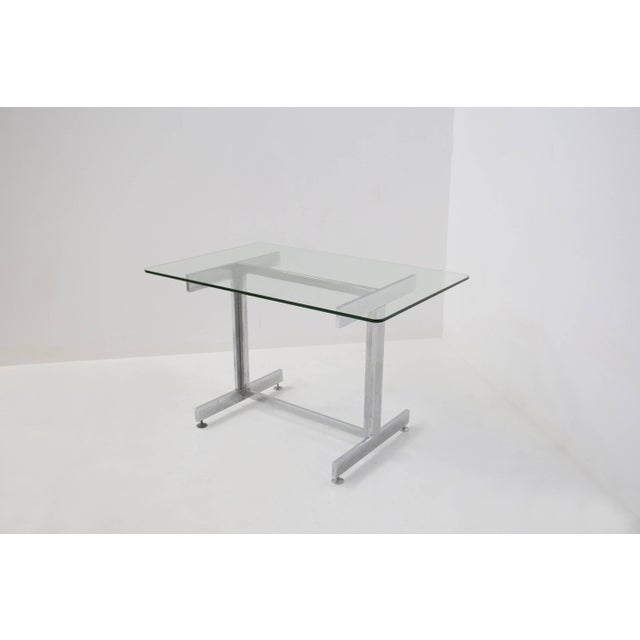 Steel and Glass Desk by Vittorio Introini and L.Caccia Dominioni from Vips Hotel, 1960 For Sale - Image 11 of 11