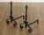 Antique Arts & Crafts Pair of Wrought Iron Fireplace Andirons For Sale - Image 4 of 12