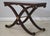 Age: Approx. 15 Years Old Details: Modern Regency Design Mahogany Finish Brass Stretcher Base Quality Construction Offered...