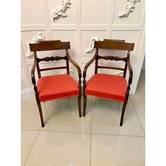 Hollywood Regency Antique Regency Mahogany Dining Chairs, 1830, Set of 12 For Sale - Image 3 of 18