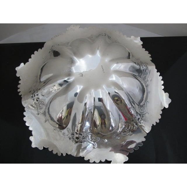 Alvin Art Nouveau Style Sterling Silver Ornate Flower Vege or Fruit Bowl 2583-1 For Sale In Portland, OR - Image 6 of 6