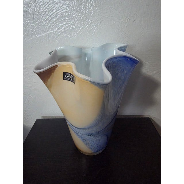 Vintage Alicja Watra Hand Blown Art Glass Vase Poland For Sale - Image 4 of 9