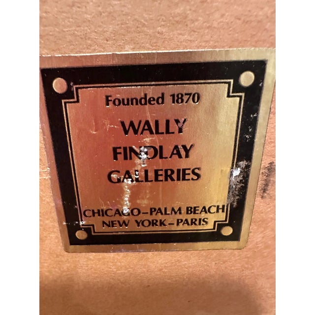 Green Impressionist Original Painting of a Bench by the Sea by Pierre Bittar For Sale - Image 8 of 9