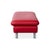 Animal Skin Loop Ottoman in Red Leather from Willi Schillig For Sale - Image 7 of 8