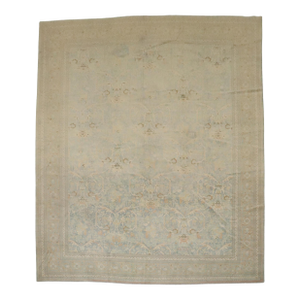 Antique Zabihi Collection Brown Soft Blue Persian Tabriz Rug