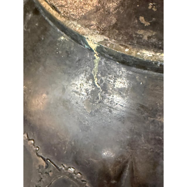 Metal Early 20th Century Asian Bronze Temple Vessel For Sale - Image 7 of 17