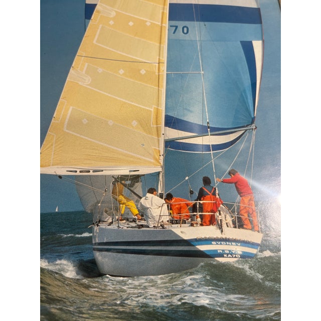 Metal Signed Vintage Beken of Cowes Yacht Racing Photograph “Ragamuffin (Aus)” | Framed Nautical Regatta Art For Sale - Image 7 of 11