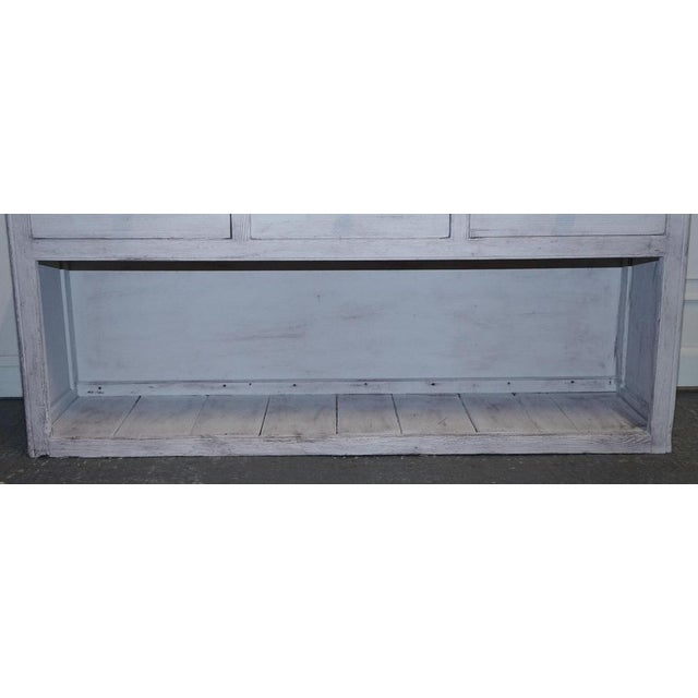 Antique English Hand-Painted Pine Farmhouse Sideboard with Drawers For Sale - Image 11 of 18