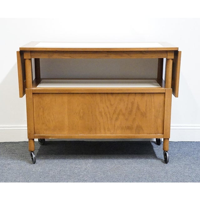 Unique Furniture Solid Oak Southwestern Mediterranean 64" Drop Leaf Server Buffet 5562 - American Fiesta Finish For Sale - Image 13 of 16
