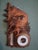 This black forest Thermometer & Barometer wall decoration with eagle, handcarved sculpture, is made in Germany. Black...